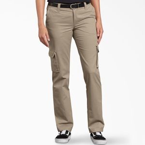 Dickies Women's FLEX Relaxed Fit Stretch Cargo Pants, Desert Sand  8R  NWT